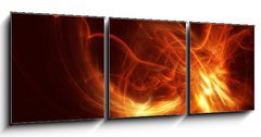 Obraz   Fiery power fractal on a black background, 150 x 50 cm