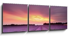 Obraz   Lavender sunset, 150 x 50 cm