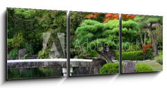 Obraz 3D tdln - 150 x 50 cm F_BM25335545 - Herbstlicher Park, Schloss Himeiji, Japan