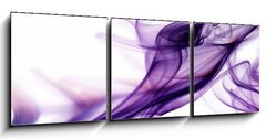 Obraz 3D tdln - 150 x 50 cm F_BM26188999 - Purple smoke in white background - Fialov kou v blm pozad