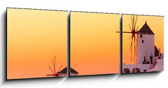 Obraz 3D tdln - 150 x 50 cm F_BM26522193 - Santorini sunset