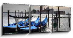 Obraz 3D tdln - 150 x 50 cm F_BM26919212 - Gondolas in Venice - Gondoly v Bentkch