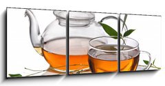 Obraz 3D tdln - 150 x 50 cm F_BM27050861 - Cup of tea with teapot