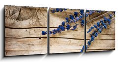 Obraz   Lavender Spa over wood background, 150 x 50 cm