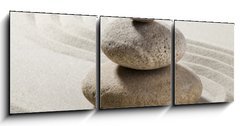 Obraz 3D tdln - 150 x 50 cm F_BM27541255 - jardin zen avec sable et galets