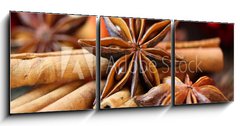 Obraz   Zimstangen und Sternanis zu Weihnachten, 150 x 50 cm