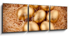 Obraz 3D tdln - 150 x 50 cm F_BM27774128 - Golden eggs - Zlat vejce