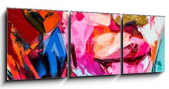 Obraz   fragment from painted canvas texture, 150 x 50 cm