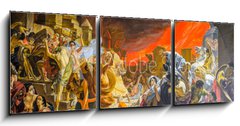 Obraz   death of Pompeii, a reproduction of a painting by Karl Bryullov, the last day of Pompeii, 150 x 50 cm