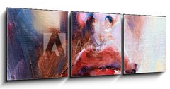 Obraz 3D třídílný - 150 x 50 cm F_BM298238089 - Red lips of a woman illustration - Červené rty ženy ilustrace