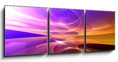 Obraz 3D třídílný - 150 x 50 cm F_BM2989490 - fond d écran abstrait généré en 3d - fond d écran abstrait généré en 3d