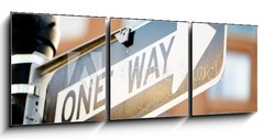 Obraz 3D tdln - 150 x 50 cm F_BM29950623 - Street sign on the bright day