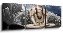 Obraz 3D třídílný - 150 x 50 cm F_BM30757082 - Big Lord Shiva statue in Bangalore
