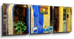 Obraz 3D tdln - 150 x 50 cm F_BM31878997 - pictorial old streets of Greece - Chania, Crete