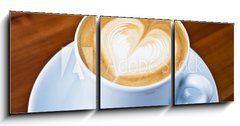 Obraz 3D tdln - 150 x 50 cm F_BM32151521 - Latte Art - Herz