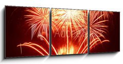 Obraz 3D tdln - 150 x 50 cm F_BM32925083 - Colorful fireworks