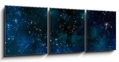 Obraz 3D tdln - 150 x 50 cm F_BM33159882 - deep outer space or starry night sky - hlubok vesmr nebo hvzdn non obloha