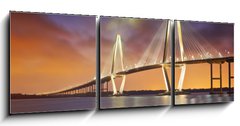 Obraz 3D tdln - 150 x 50 cm F_BM33318340 - Arthur Ravenel Jr Cooper River Suspension Bridge Charleston SC