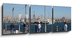 Obraz 3D tdln - 150 x 50 cm F_BM34157096 - Fishermen in Istanbul, Turkey