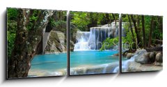 Obraz 3D tdln - 150 x 50 cm F_BM34907501 - Erawan Waterfall, Kanchanaburi, Thailand