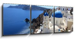 Obraz 3D tdln - 150 x 50 cm F_BM34918746 - Grce - Santorin (Eglise   Oia)