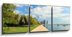 Obraz   Lake Michigan lakeshore trail in Chicago, 150 x 50 cm