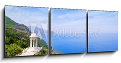 Obraz 3D tdln - 150 x 50 cm F_BM35407410 - es Galliner gazebo in Son Marroig over Majorca sea