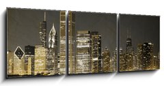 Obraz 3D tdln - 150 x 50 cm F_BM36872589 - Vintage Design: Chicago