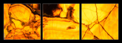 Obraz 3D třídílný - 150 x 50 cm F_BM371525447 - Backlit translucent alabaster. Abstract natural stone texture