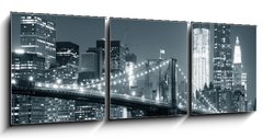Obraz 3D tdln - 150 x 50 cm F_BM39647168 - New York City Brooklyn Bridge