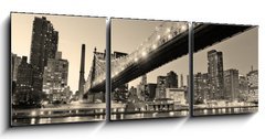 Obraz 3D tdln - 150 x 50 cm F_BM39648269 - New York City night panorama