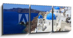 Obraz 3D tdln - 150 x 50 cm F_BM39742197 - Santorin - Oia panorama