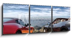 Obraz 3D tdln - 150 x 50 cm F_BM40595442 - Luxury modern cars