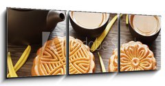 Obraz 3D tdln - 150 x 50 cm F_BM40777788 - Mooncake and Tea