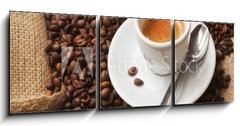 Obraz 3D třídílný - 150 x 50 cm F_BM41733046 - Coffe ristretto - Kávové ristretto