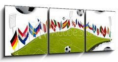 Obraz 3D tdln - 150 x 50 cm F_BM41861449 - Soccer championship