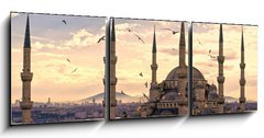 Obraz 3D tdln - 150 x 50 cm F_BM42142890 - The Blue Mosque, Istanbul, Turkey.