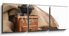 Obraz   Coffee and coffee grinder, 150 x 50 cm