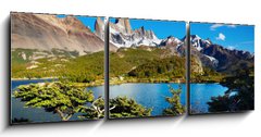 Obraz 3D třídílný - 150 x 50 cm F_BM42720999 - Mount Fitz Roy, Patagonia, Argentina - Mount Fitz Roy, Patagonie, Argentina