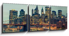 Obraz 3D tdln - 150 x 50 cm F_BM42732396 - New York Manhattan Pont de Brooklyn