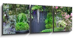 Obraz   Small charming garden gate., 150 x 50 cm