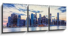 Obraz 3D tdln - 150 x 50 cm F_BM43871513 - Skyline de New York en fin de journe.