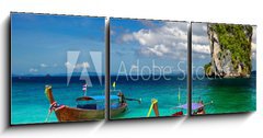 Obraz 3D tdln - 150 x 50 cm F_BM44008271 - Tropical beach, Andaman Sea, Thailand