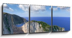 Obraz 3D tdln - 150 x 50 cm F_BM44081421 - Navagio Beach with shipwreck in Zakynthos, Greece