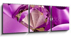 Obraz 3D tdln - 150 x 50 cm F_BM4475326 - Diamond and Ribbon