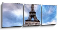 Obraz 3D tdln - 150 x 50 cm F_BM44846835 - Ciel tourment au dessus de la Tour Eiffel.