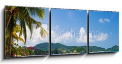 Obraz 3D tdln - 150 x 50 cm F_BM44974964 - vacation on a seashore of perfect tropical island - dovolen na pobe perfektnho tropickho ostrova