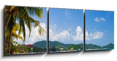 Obraz 3D třídílný - 150 x 50 cm F_BM44974964 - vacation on a seashore of perfect tropical island - dovolená na pobřeží perfektního tropického ostrova