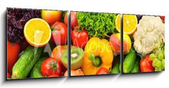 Obraz   fruits and vegetables, 150 x 50 cm