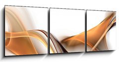 Obraz 3D tdln - 150 x 50 cm F_BM46260957 - Elegant gold fractal waves